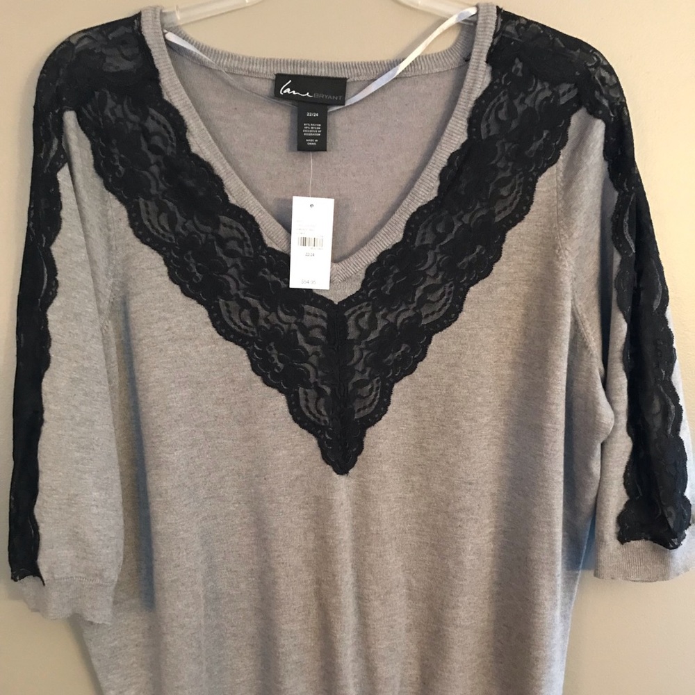 Lane Bryant 3/4 sleeve v-neck sweater.  NWT